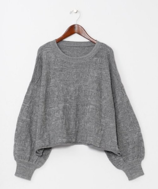 【チャイハネ】ペイズリーコットンニットトップス