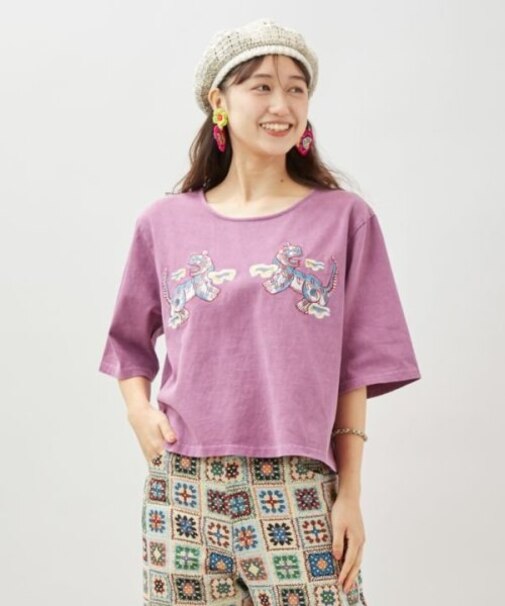 【チャイハネ】ラオリャン刺繍Tシャツ