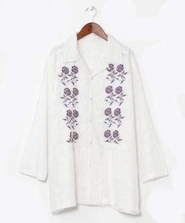 【チャイハネ】ペティナ刺繍メンズシャツ
