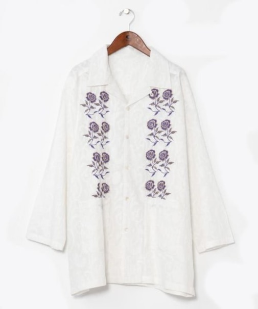 【チャイハネ】ペティナ刺繍メンズシャツ