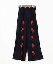 【チャイハネ】ペティナ刺繍ワイドフレアパンツ