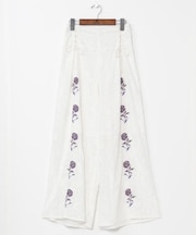 【チャイハネ】ペティナ刺繍ワイドフレアパンツ