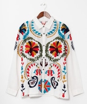 【チャイハネ】エルジャン刺繍メンズシャツ