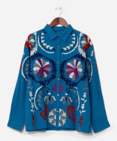 【チャイハネ】エルジャン刺繍メンズシャツ