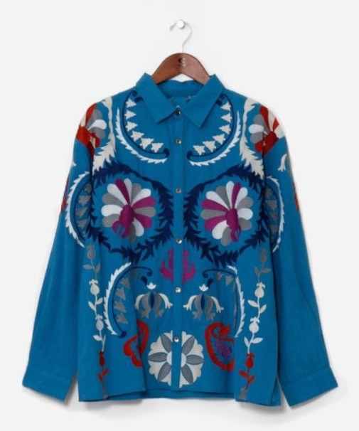 【チャイハネ】エルジャン刺繍メンズシャツ