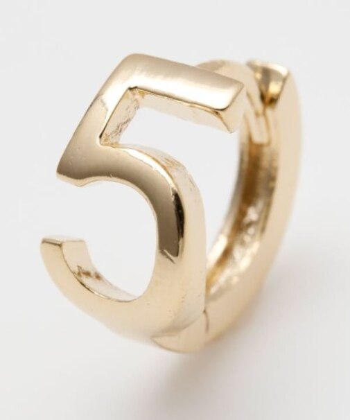 【チャイハネ】ナンバーフープピアス（片耳用）