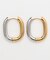 【チャイハネ】ツートンオーバルフープピアス