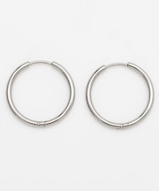 【チャイハネ】ミディーシルバーフープピアス