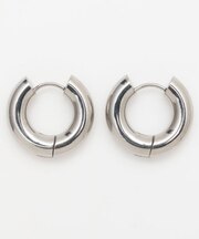 【チャイハネ】スリムシルバーフープピアス
