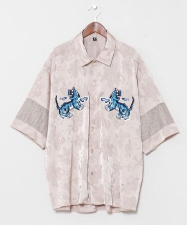 【チャイハネ】ネリナラメンズ開襟シャツ