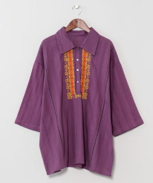 【チャイハネ】スミリティメンズプルオーバーシャツ