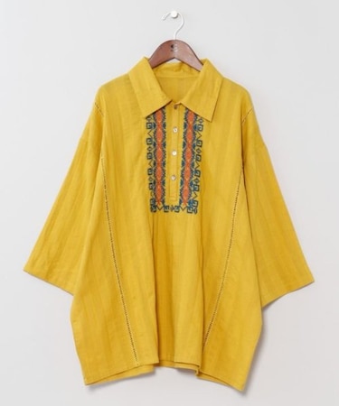 【チャイハネ】スミリティメンズプルオーバーシャツ