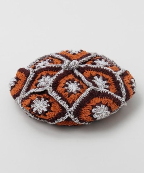 【チャイハネ】グリラバ手編みベレー帽