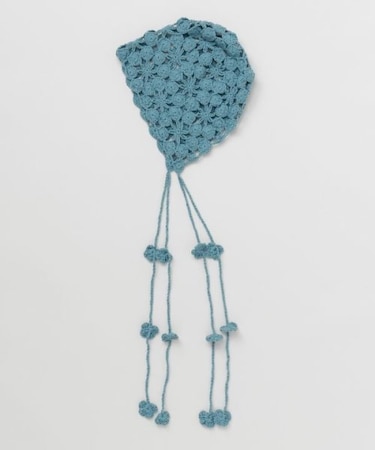 【チャイハネ】クロシェ編みバブーシュカキャップ