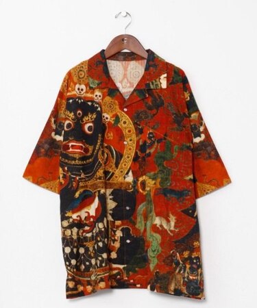 【チャイハネ】パタラカ開襟メンズシャツ