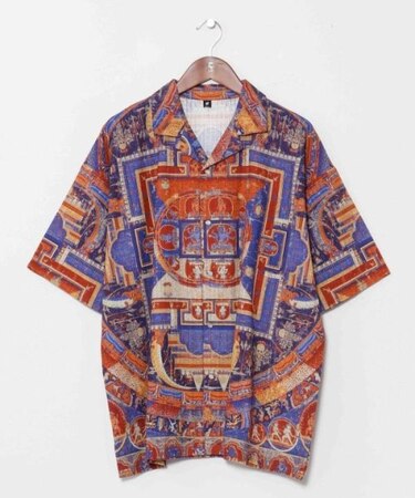 【チャイハネ】パタラカ開襟メンズシャツ