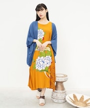 【チャイハネ】ペマルノースリーブワンピース＆UVカーディガン2点セット