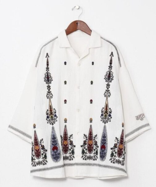 【チャイハネ】アナーシャメンズ開襟シャツ