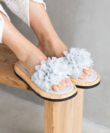 【チャイハネ】フラワーフラットサンダル