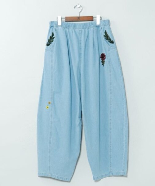 【チャイハネ】デニム刺繍メンズパンツ