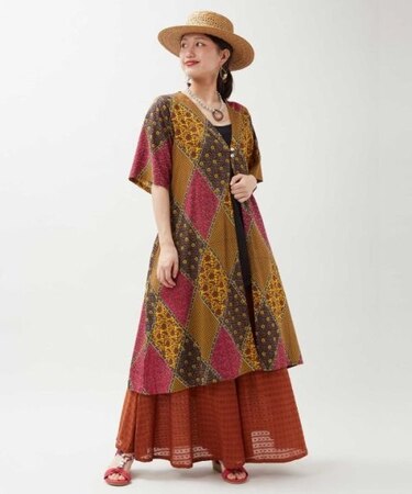 【チャイハネ】【UVカット加工】ルビナーロングカーディガン
