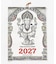 【チャイハネ】【2027年カレンダー】THE FESTIVE GODS