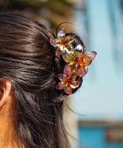 【カヒコ】オーロラプルメリアヘアクリップ