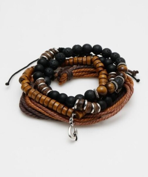 【カヒコ】フィッシュフックメンズブレスレットセット