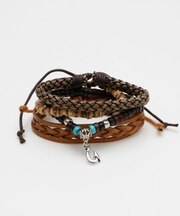 【カヒコ】フィッシュフックメンズブレスレットセット