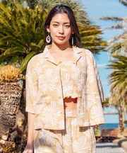 【カヒコ】レイキーショート丈アロハシャツ【SURF&Palms】