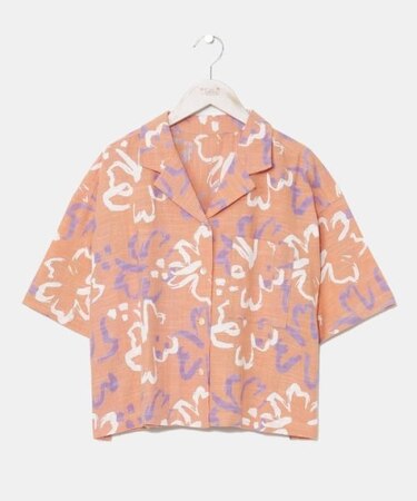 【カヒコ】レイキーショート丈アロハシャツ【SURF&Palms】