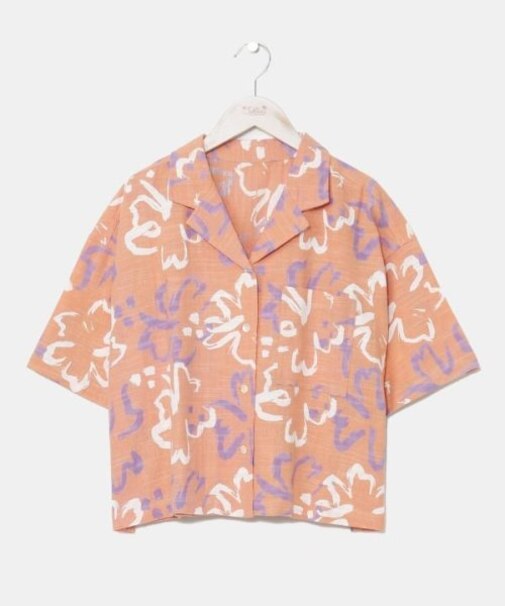 【カヒコ】レイキーショート丈アロハシャツ【SURF&Palms】