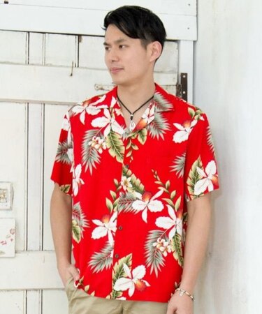 【カヒコ】ハワイアンアロハメンズシャツ【TWO PALMS】