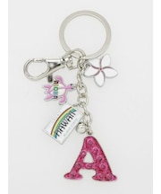 【カヒコ】イニシャルピンクキーホルダー