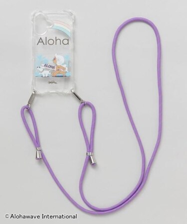 【カヒコ】[iPhone16]クリアスマホケース ショルダーストラップ付き【ALOHA MAPUA】