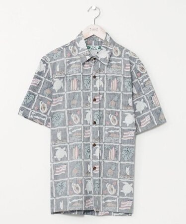 【カヒコ】フラッグアロハメンズシャツ【TWO PALMS】