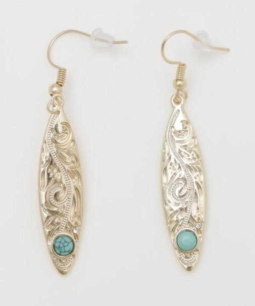 【カヒコ】ボードターコイズピアス