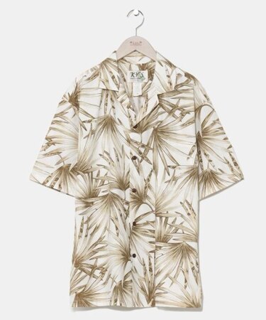 【カヒコ】パームリーフアロハメンズシャツ