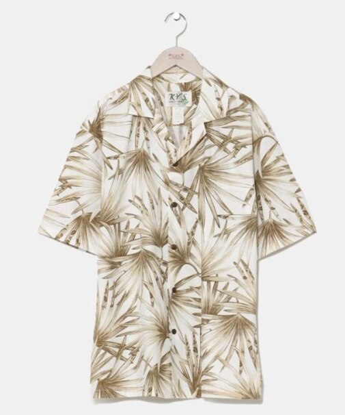 【カヒコ】パームリーフアロハメンズシャツ