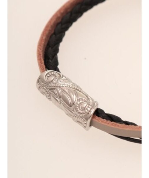 【カヒコ】メンズチューブレザーブレス