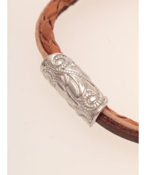 【カヒコ】メンズチューブレザーブレス