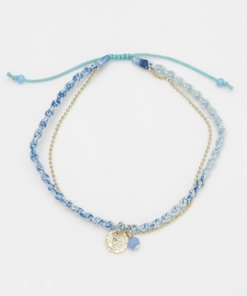 【カヒコ】ウエーブミサンガアンクレット