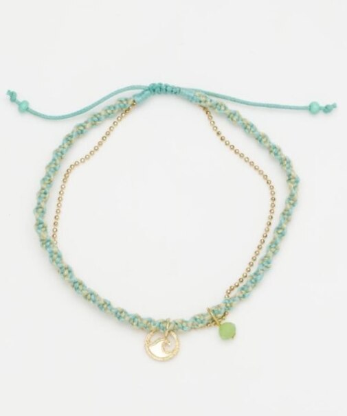 【カヒコ】ウエーブミサンガアンクレット