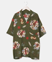 【カヒコ】レインメンズアロハシャツ【SURF&Palms】