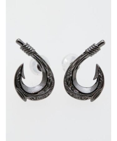 【カヒコ】メンズハワジュフィッシュフックピアス