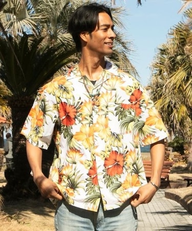 【カヒコ】カイルアメンズアロハシャツ