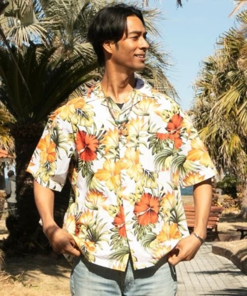 【カヒコ】カイルアメンズアロハシャツ