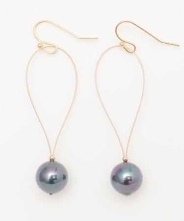 【カヒコ】【LEIGHTON　LAM】パールフープピアス