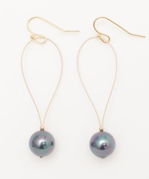 【カヒコ】【LEIGHTON　LAM】パールフープピアス