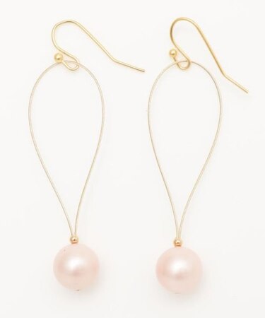 【カヒコ】【LEIGHTON　LAM】パールフープピアス